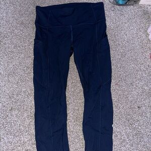 Navy Blue Capri Lululemon Leggings